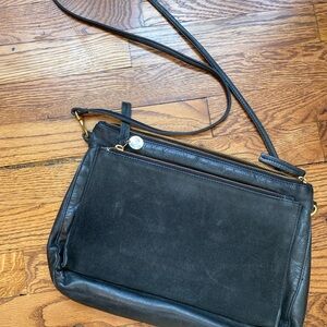 Clare V Black Gosee Clutch Crossbody Leather & Suede Bag